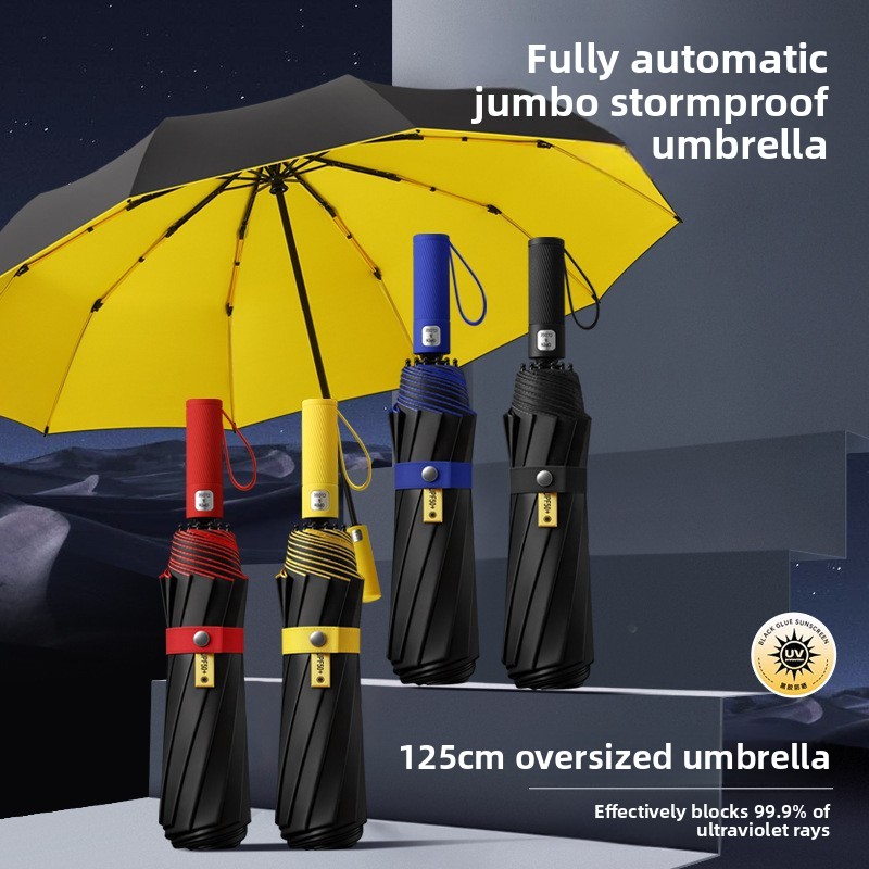 Parasol Umbrella Large - 125CM Triple Fold Double Layer Double