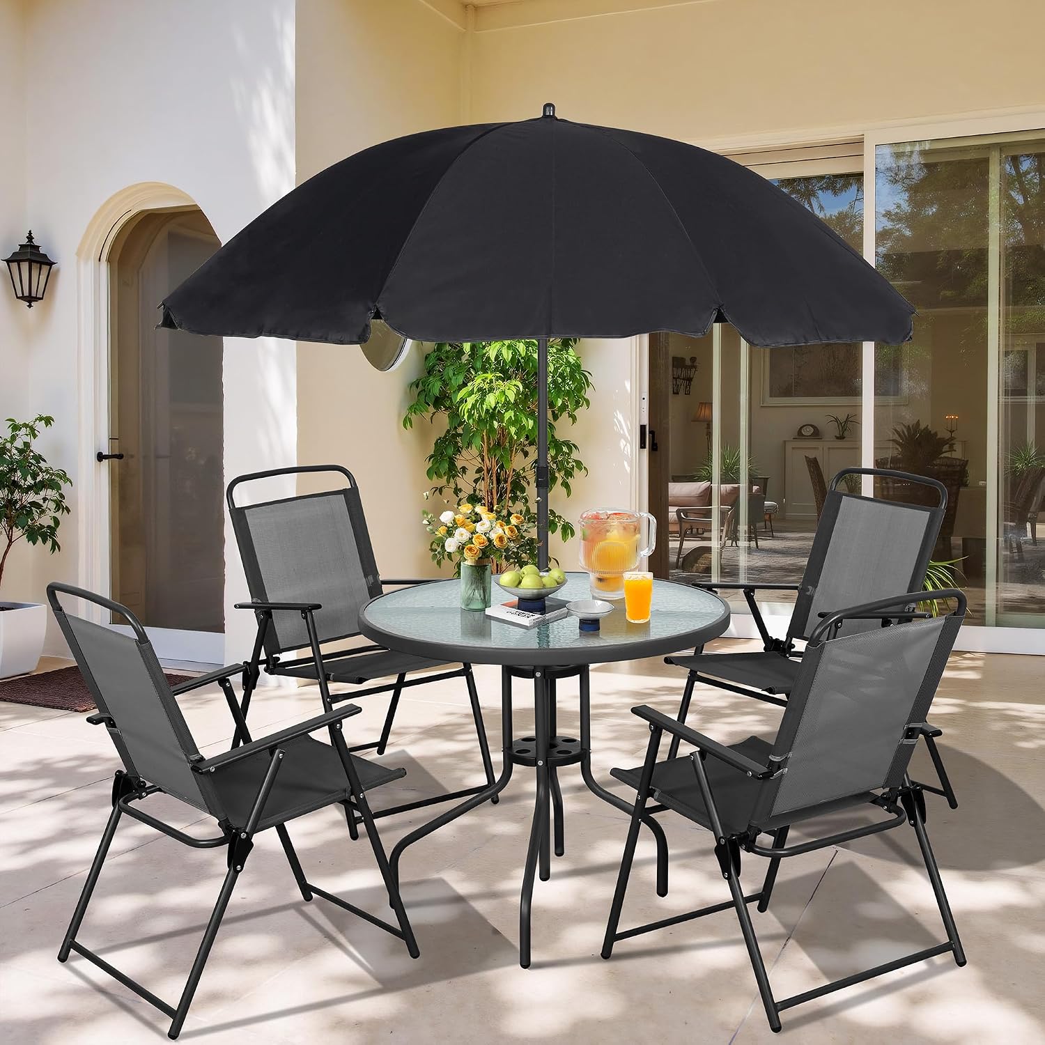 Outdoor Furniture Dining Set - Metal Patio Dining Set Outdoor Folding