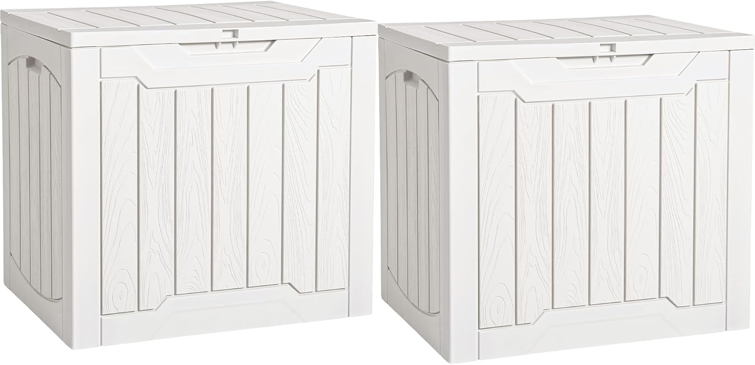 Garden Storage Box - 31 Gallon Deck Box Set of