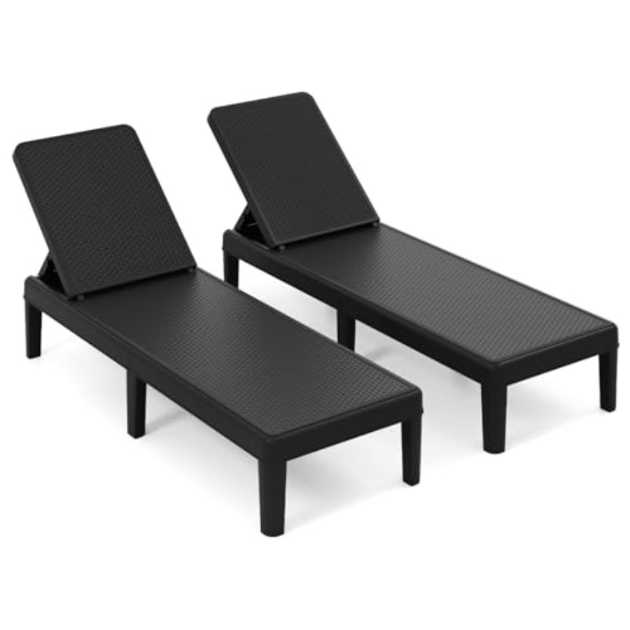 Deck Chair Lounger - Outdoor chaise lounger chair set of