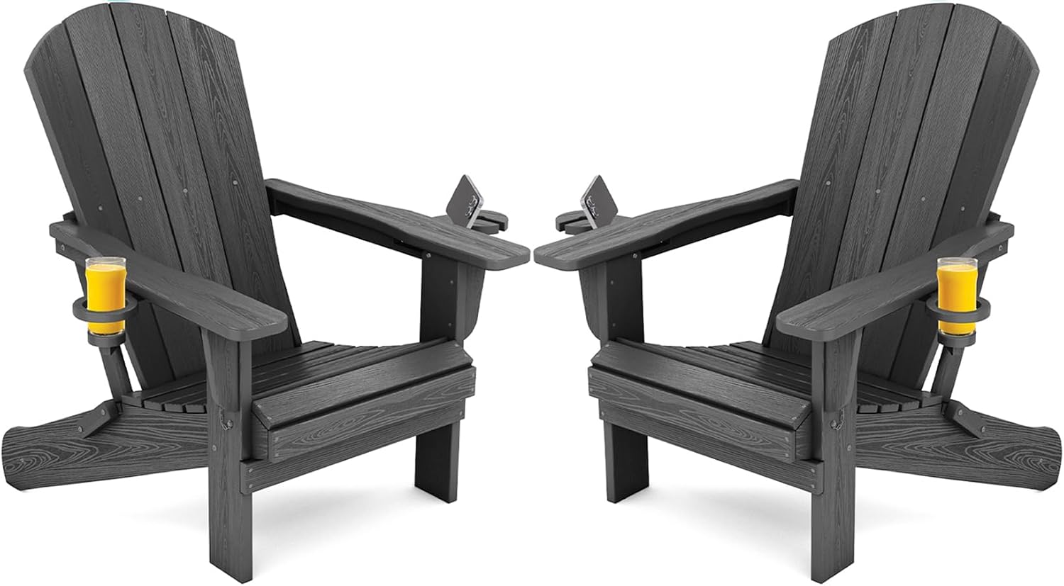 Deck Chair Lounger - Outdoor Folding Chairs Set Of Two,