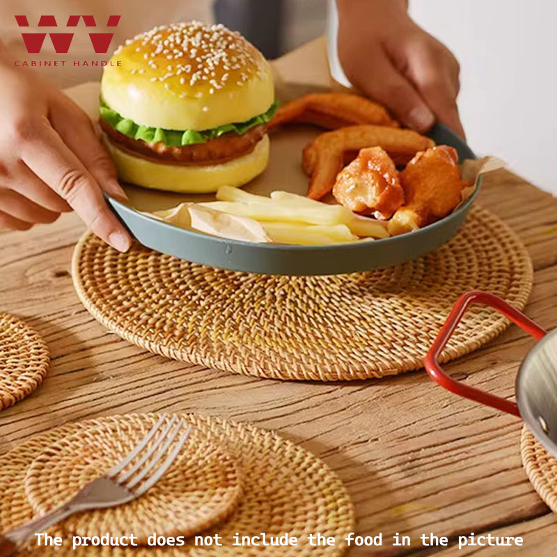 Outdoor Furniture Cafe - 10-20cm Pot Mats Handwoven Rattan Placemats