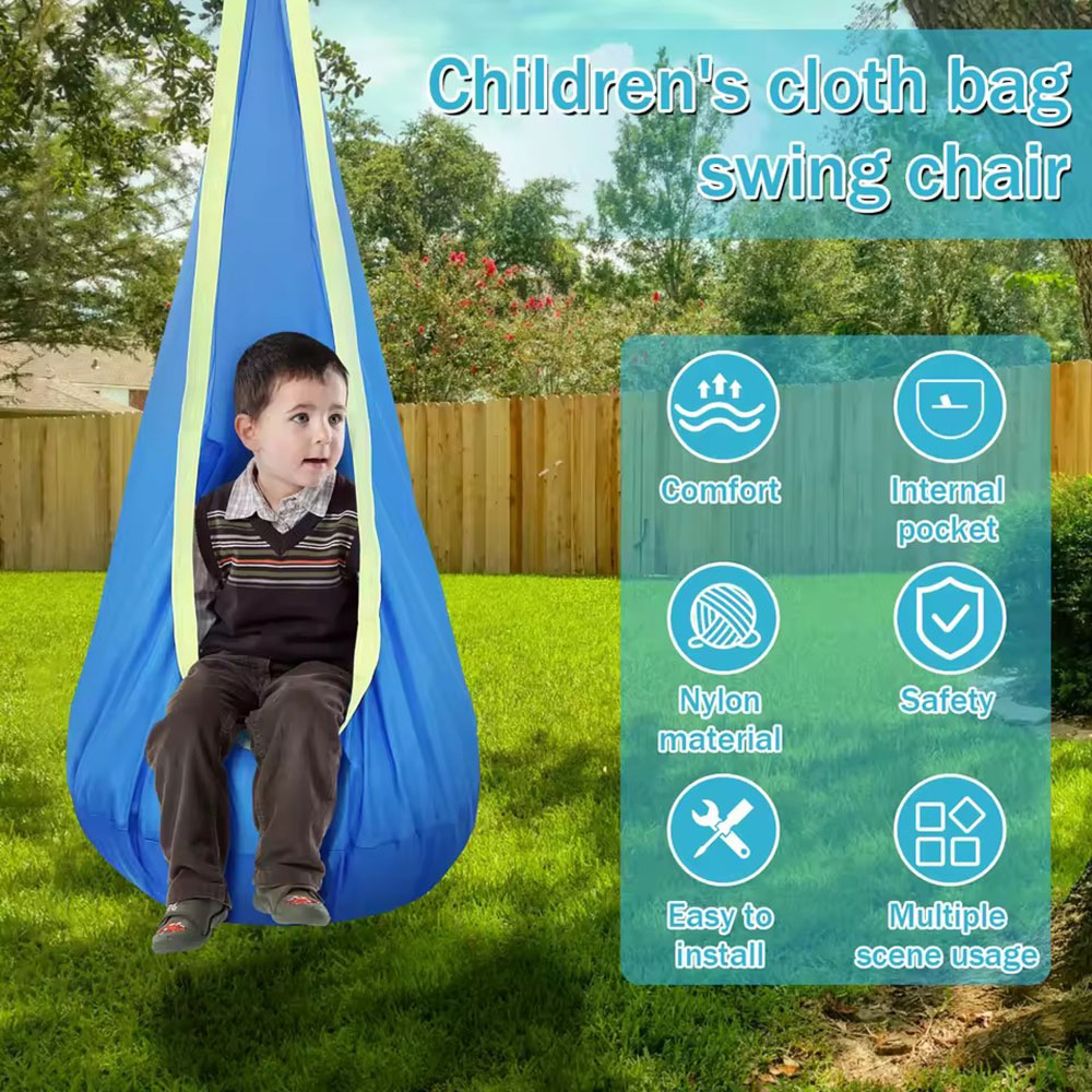 Kids Pod Swing Seat Nylon Hang - Outdoor Furniture Rocking Chair recension och pris