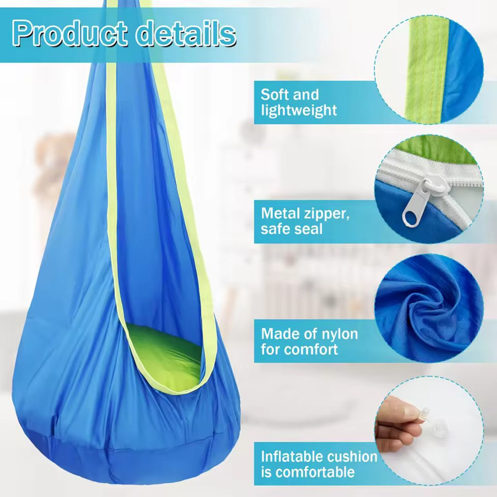 Kids Pod Swing Seat Nylon Hang - Outdoor Furniture Rocking Chair recension och pris