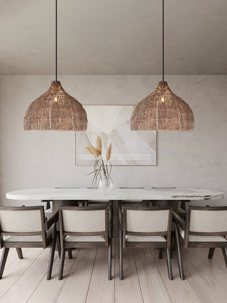 Simple Creative Rattan Pendant - Outdoor Furniture Cafe recension och pris