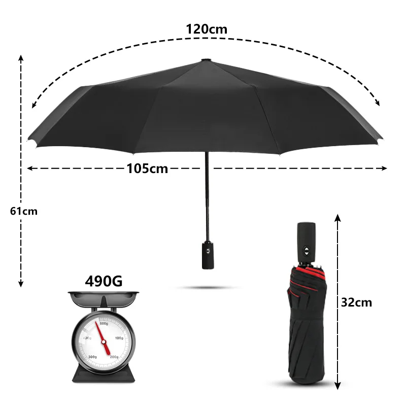 Windproof Double Layer Resista - Parasol Umbrella Large recension och pris