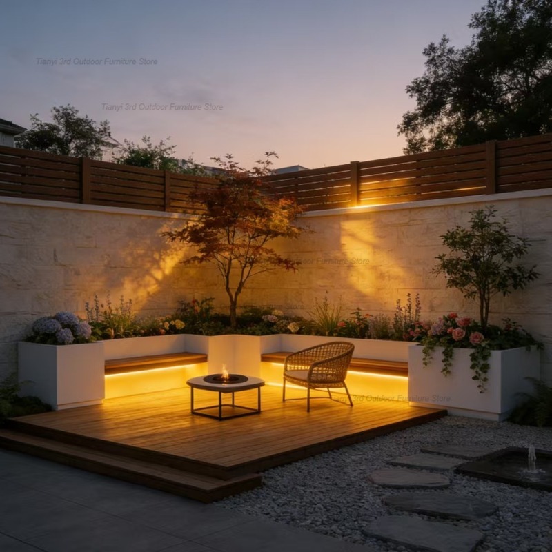 Nordic Courtyard Iron Art Plan - Outdoor Furniture Rocking Chair recension och pris