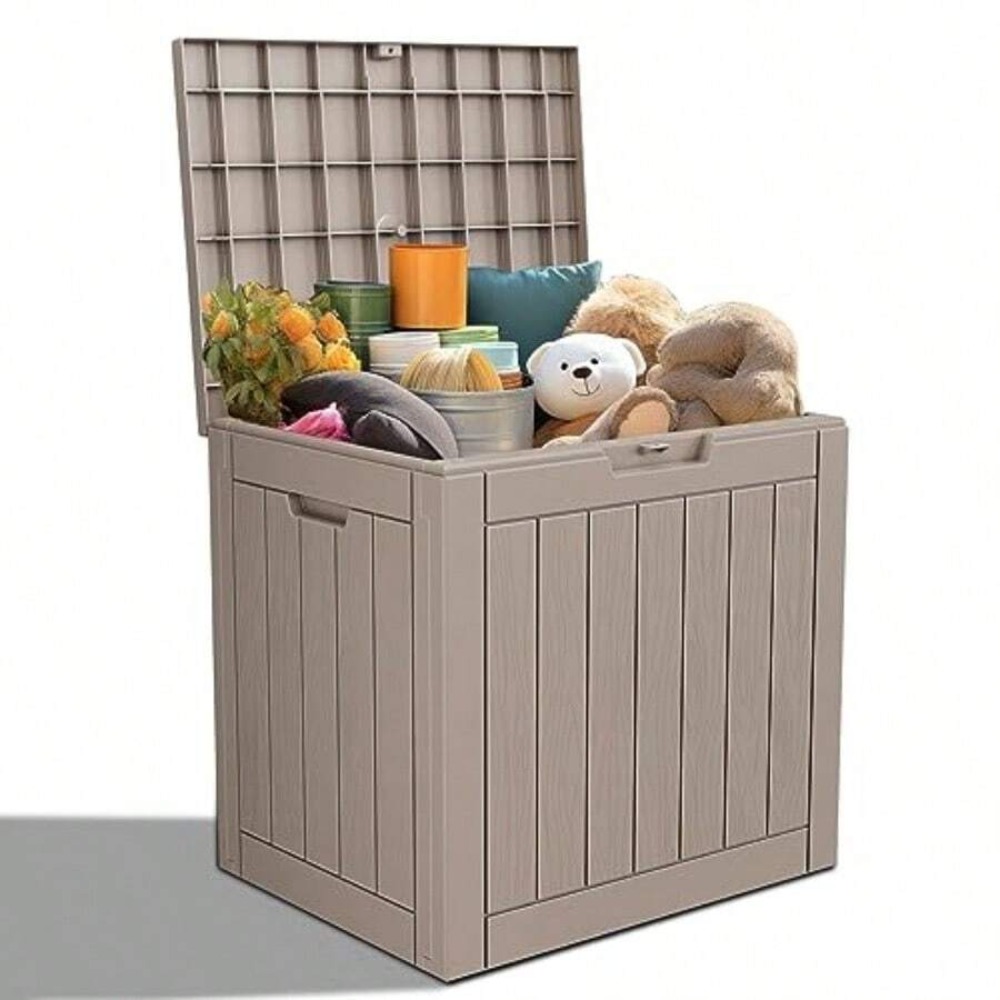 Lockable Resin Deck Box Outdoo - Garden Storage Box recension och pris