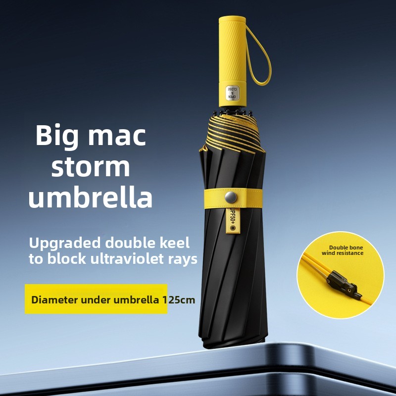 125CM Triple Fold Double Layer - Parasol Umbrella Large recension och pris