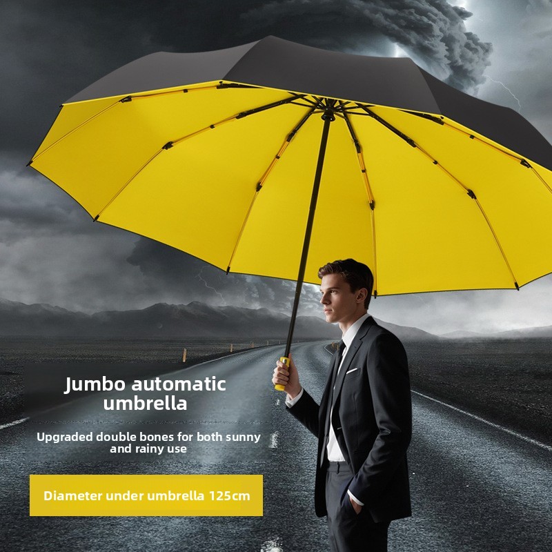 125CM Triple Fold Double Layer - Parasol Umbrella Large recension och pris