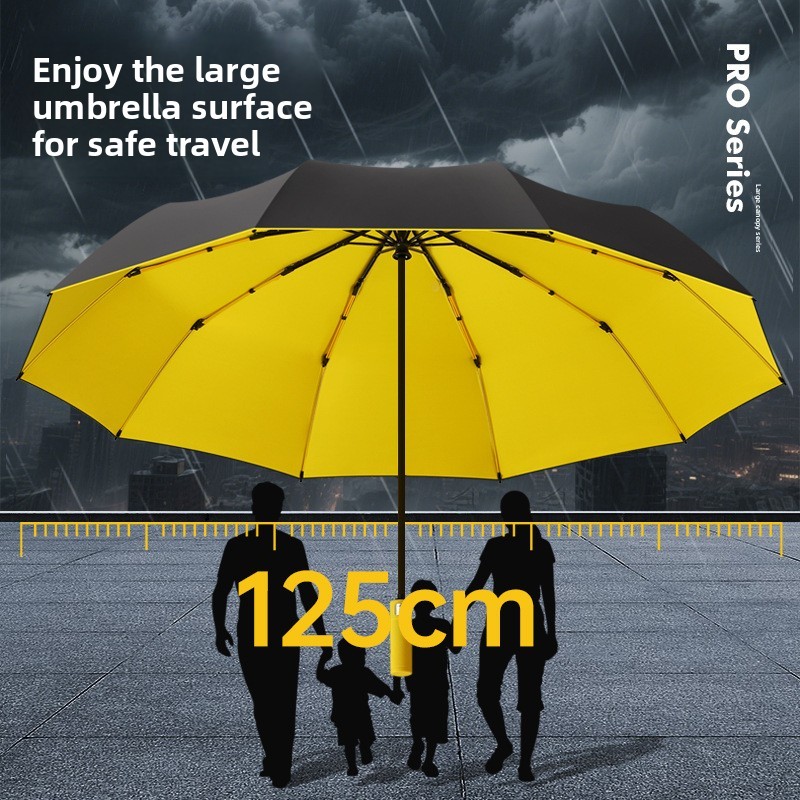 125CM Triple Fold Double Layer - Parasol Umbrella Large recension och pris