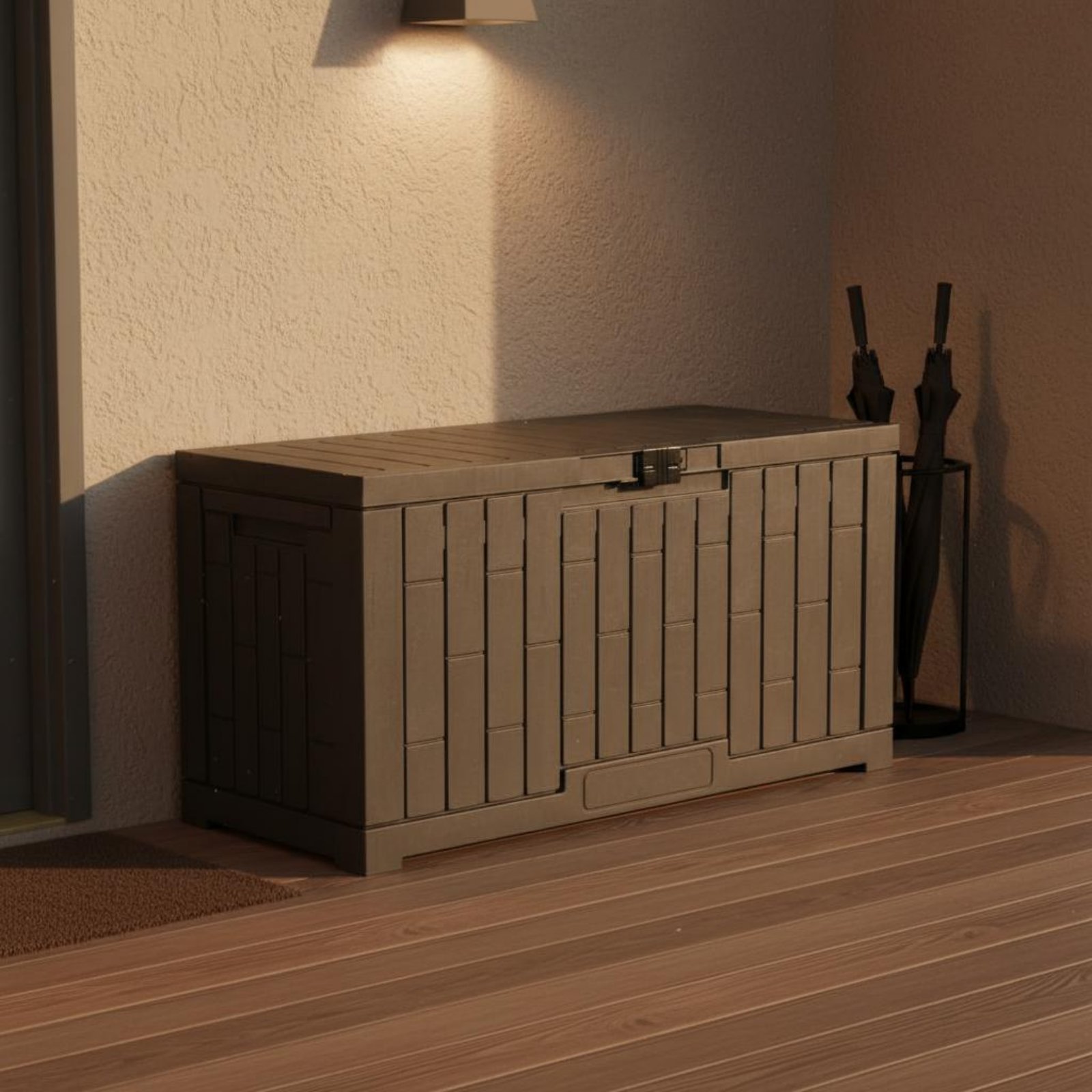 Resin Deck Box Rectangular Out - Garden Storage Box recension och pris
