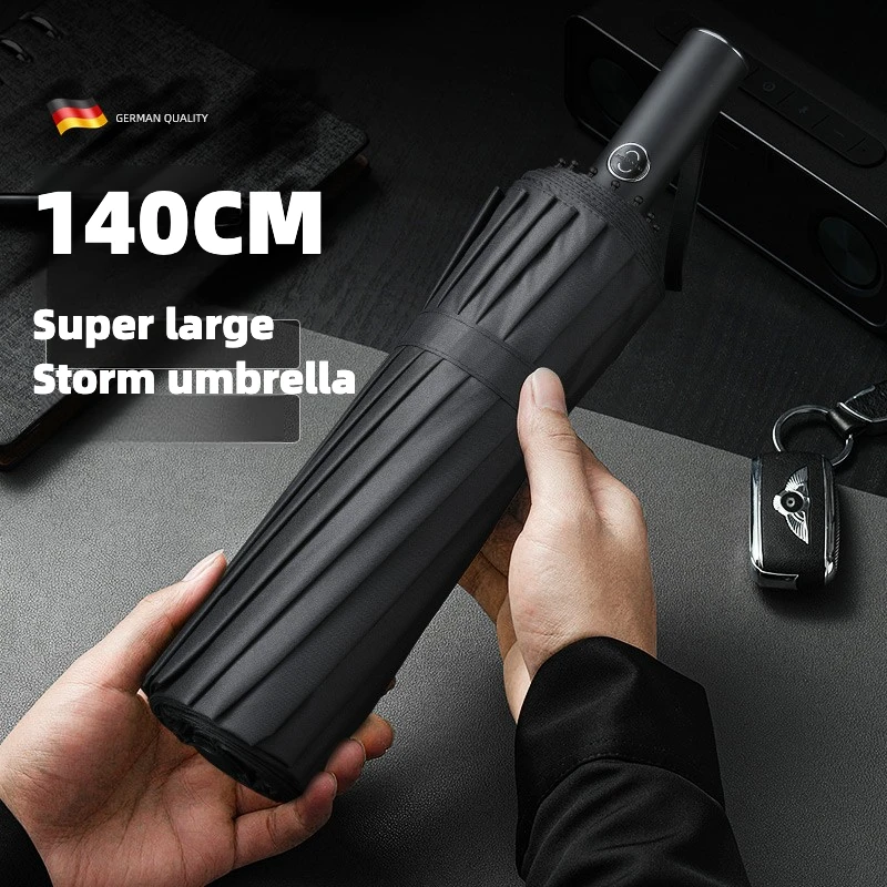 Super Large 140CM Automatic Fo - Parasol Umbrella Large recension och pris