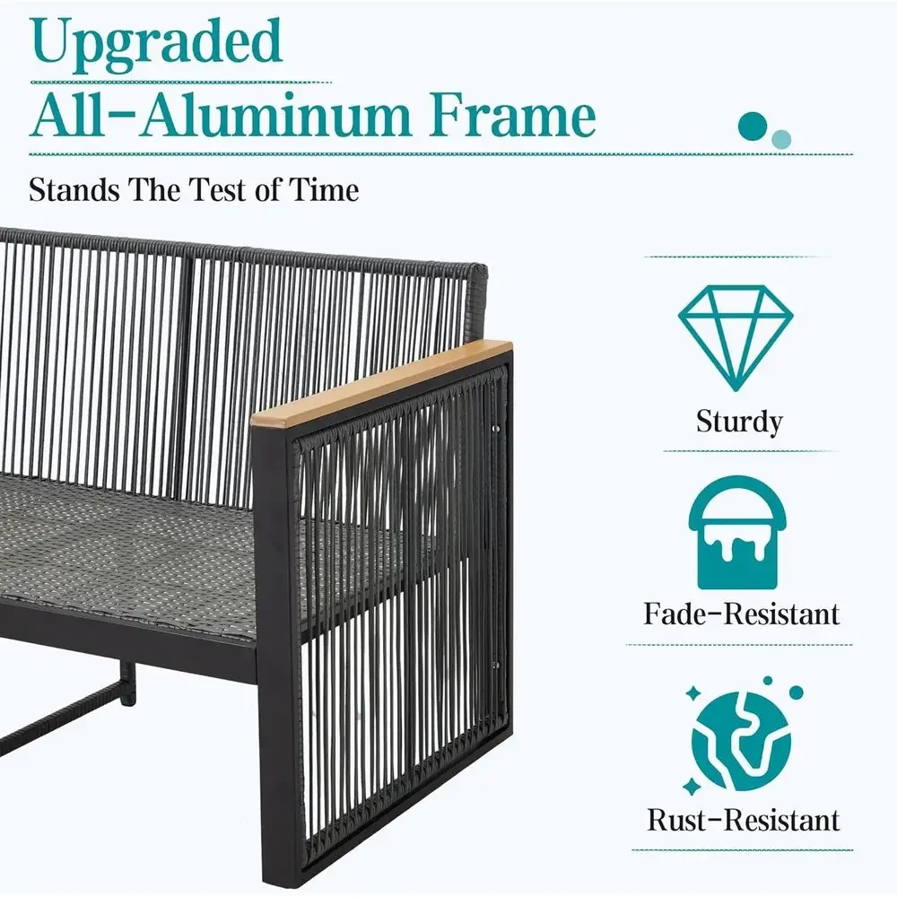 6-Piece Grey Outdoor Patio Fur - Outdoor Furniture Grey recension och pris