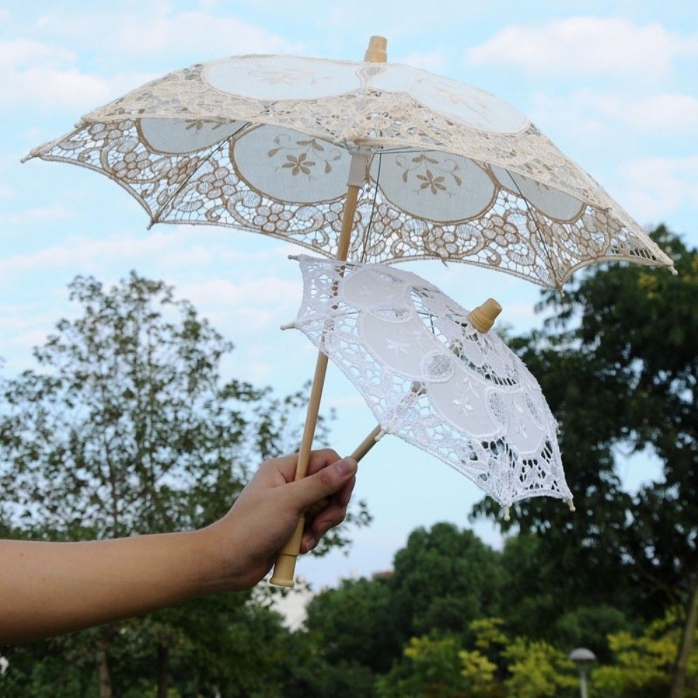 Vintage Large Lace Parasol Umb - Parasol Umbrella Large recension och pris