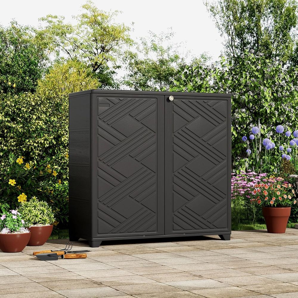 Indoor/Outdoor Storage Cabinet - Garden Storage Box recension och pris