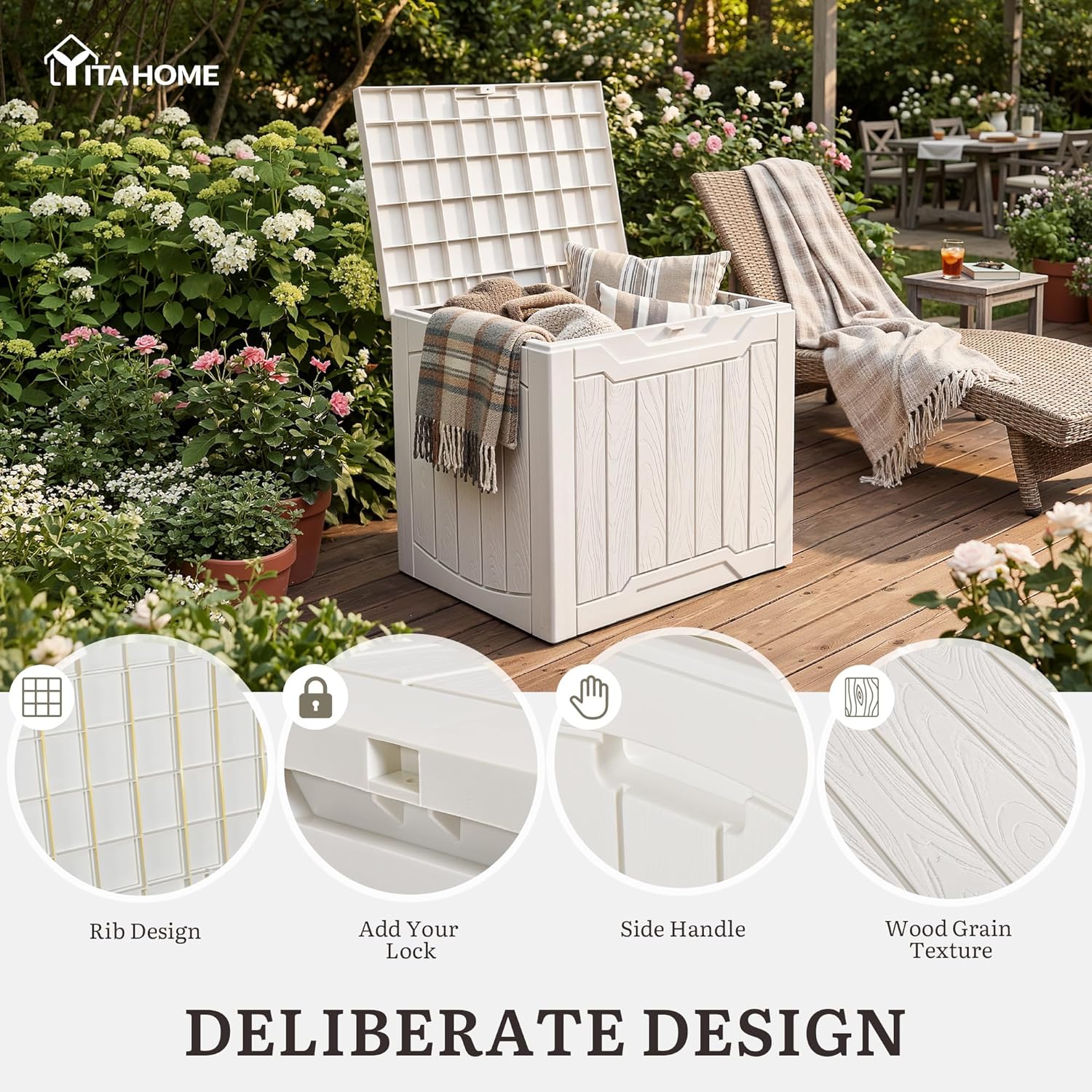 31 Gallon Deck Box Set of 2 Lo - Garden Storage Box recension och pris