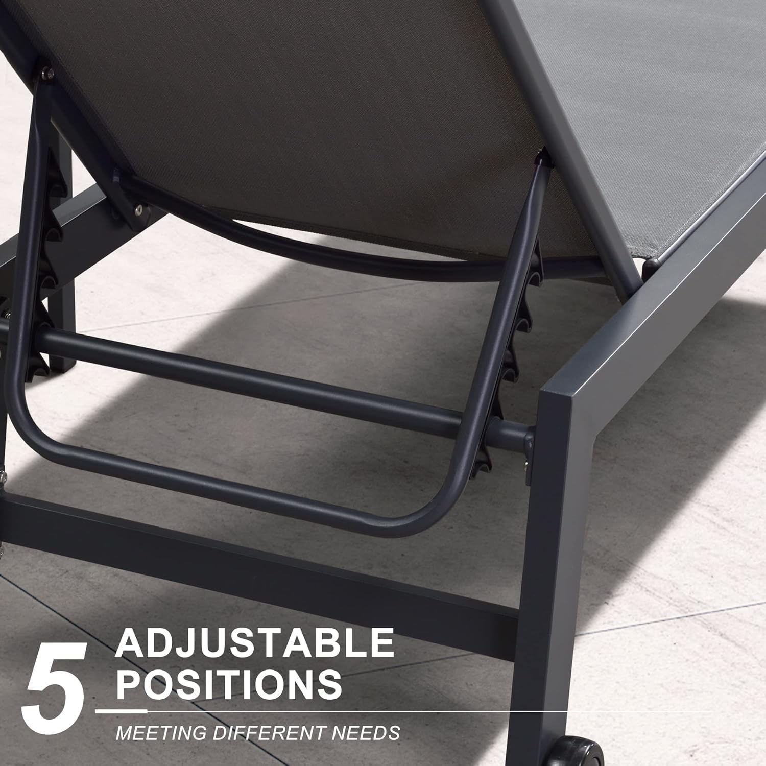 Wide Patio Lounge Chair 2 Set  - Outdoor Furniture Grey recension och pris