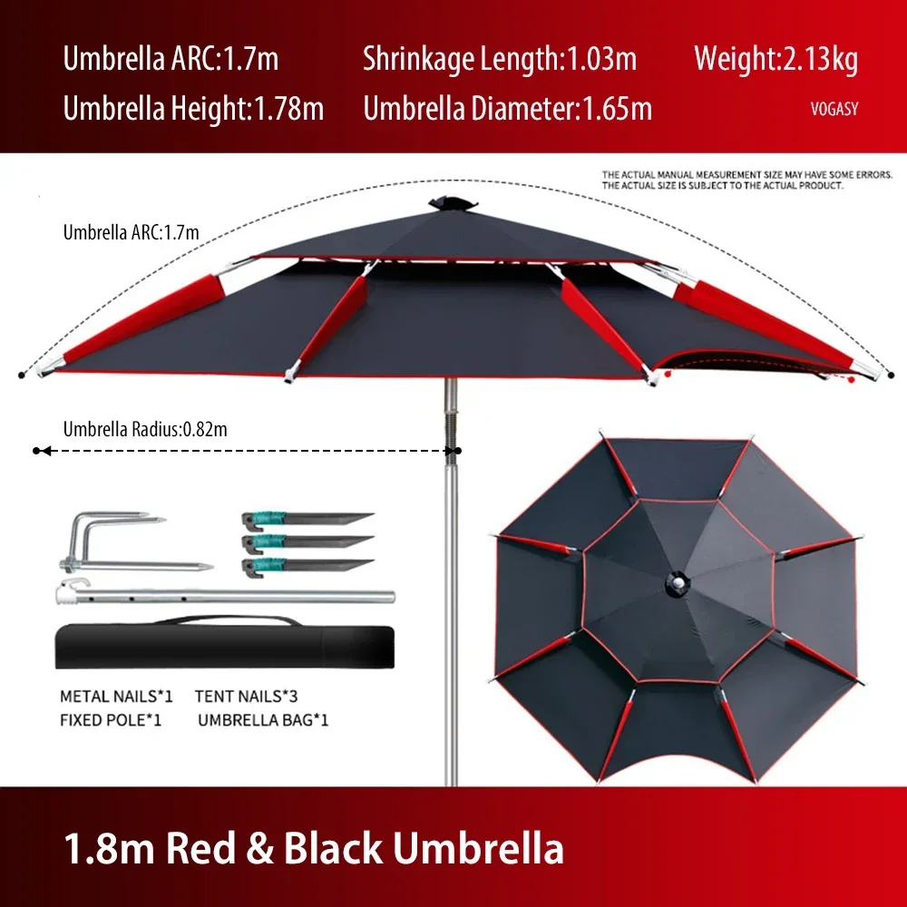 1PC Double-Layer Foldable Larg - Parasol Umbrella Large recension och pris