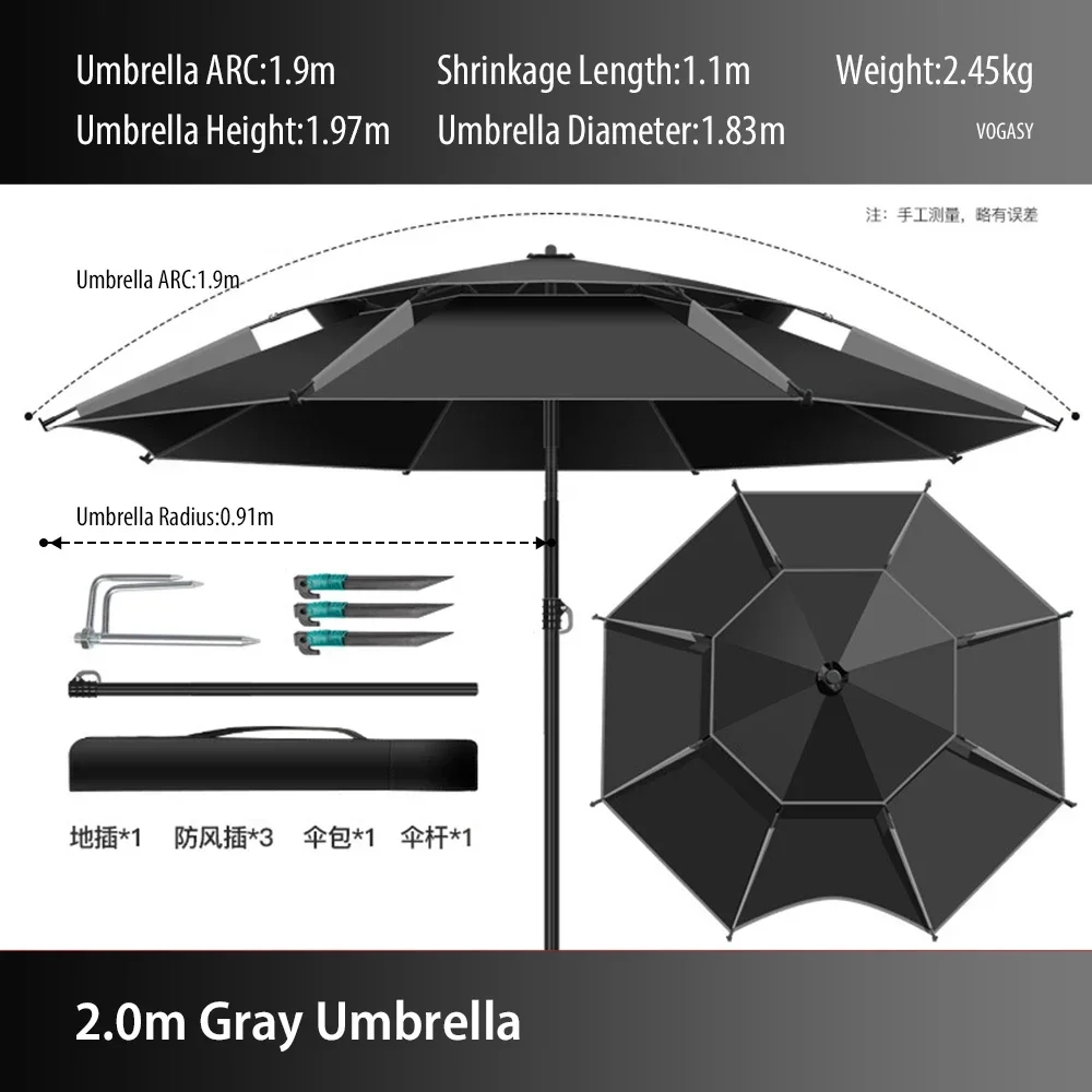 1PC Double-Layer Foldable Larg - Parasol Umbrella Large recension och pris