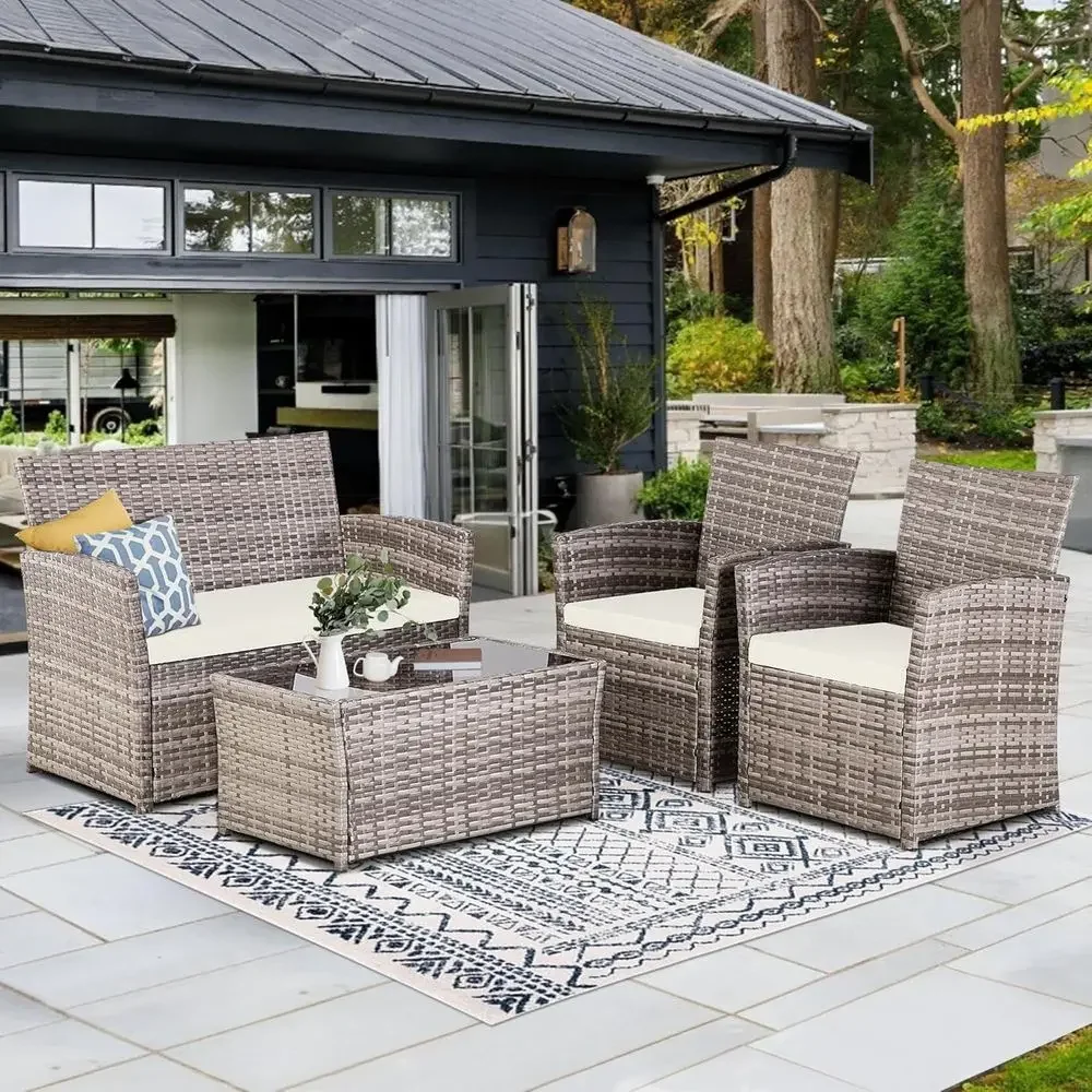 Outdoor Wicker Patio Furniture - Outdoor Furniture Grey recension och pris