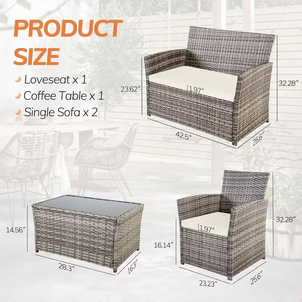 Outdoor Wicker Patio Furniture - Outdoor Furniture Grey recension och pris