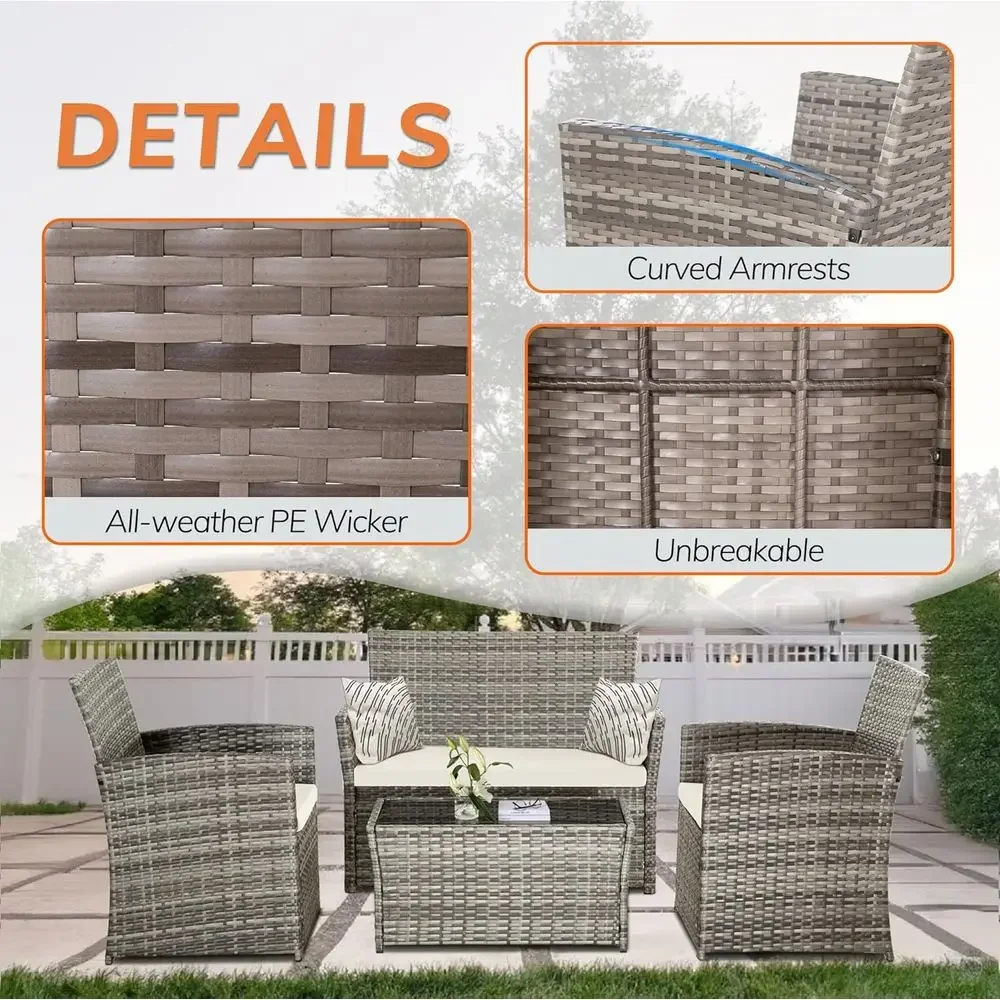 Outdoor Wicker Patio Furniture - Outdoor Furniture Grey recension och pris