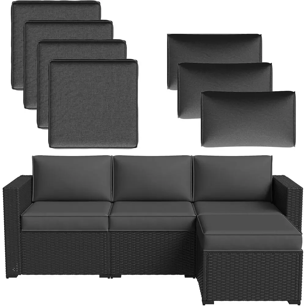 7-Piece Grey Outdoor Furniture - Outdoor Furniture Grey recension och pris