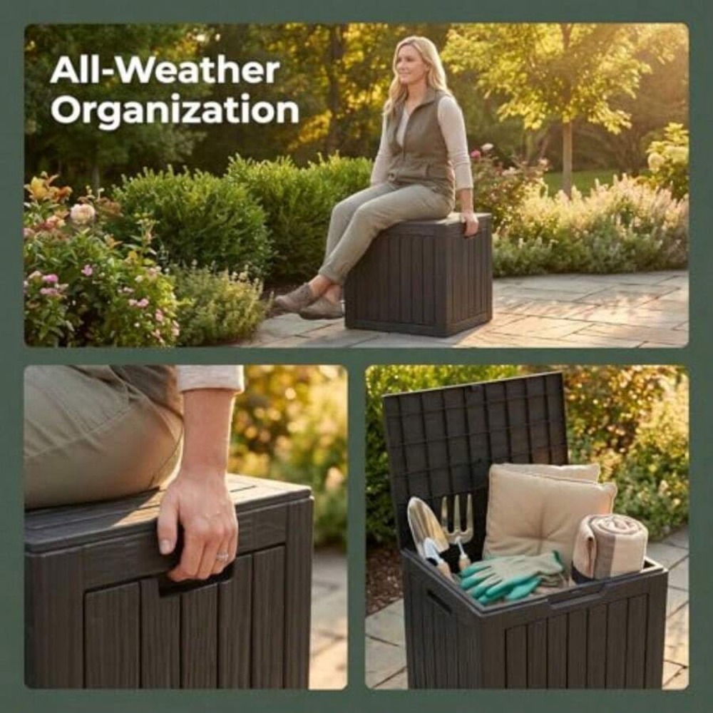 Waterproof Resin Outdoor Stora - Garden Storage Box recension och pris