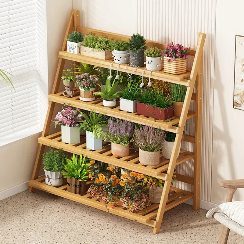 Solid Wood Flower Shelf Plant  - Outdoor Furniture Design recension och pris