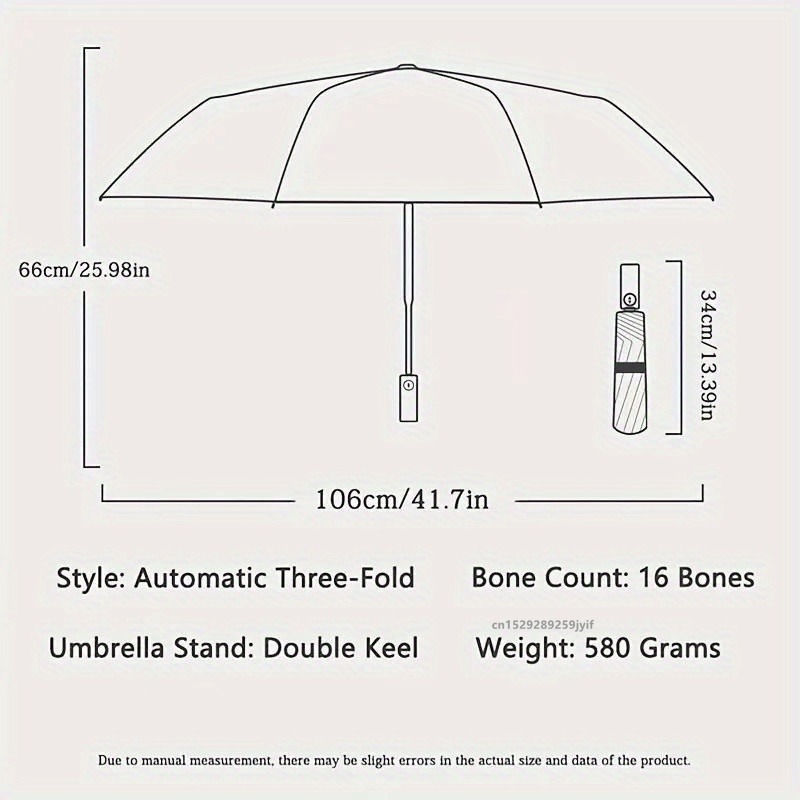 16K Double Bones Large Umbrell - Parasol Umbrella Large recension och pris