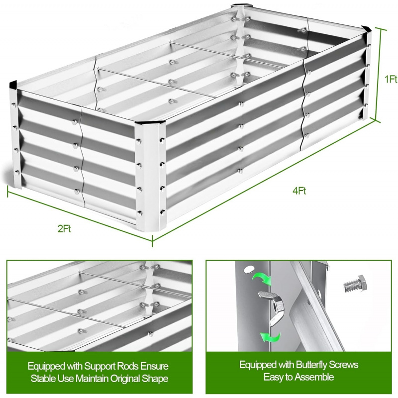 Large Bottomless Galvanized Ga - Garden Storage Box recension och pris