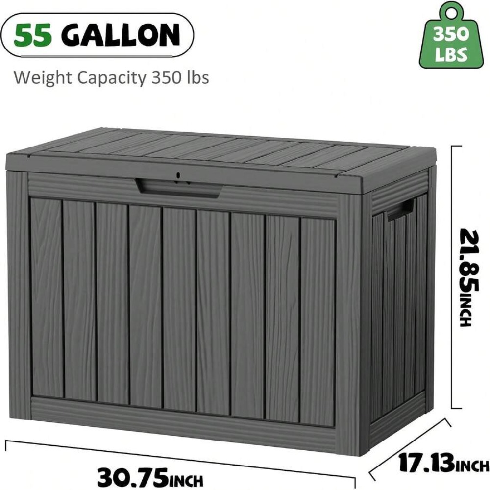 55 Gallon Waterproof Lockable  - Garden Storage Box recension och pris