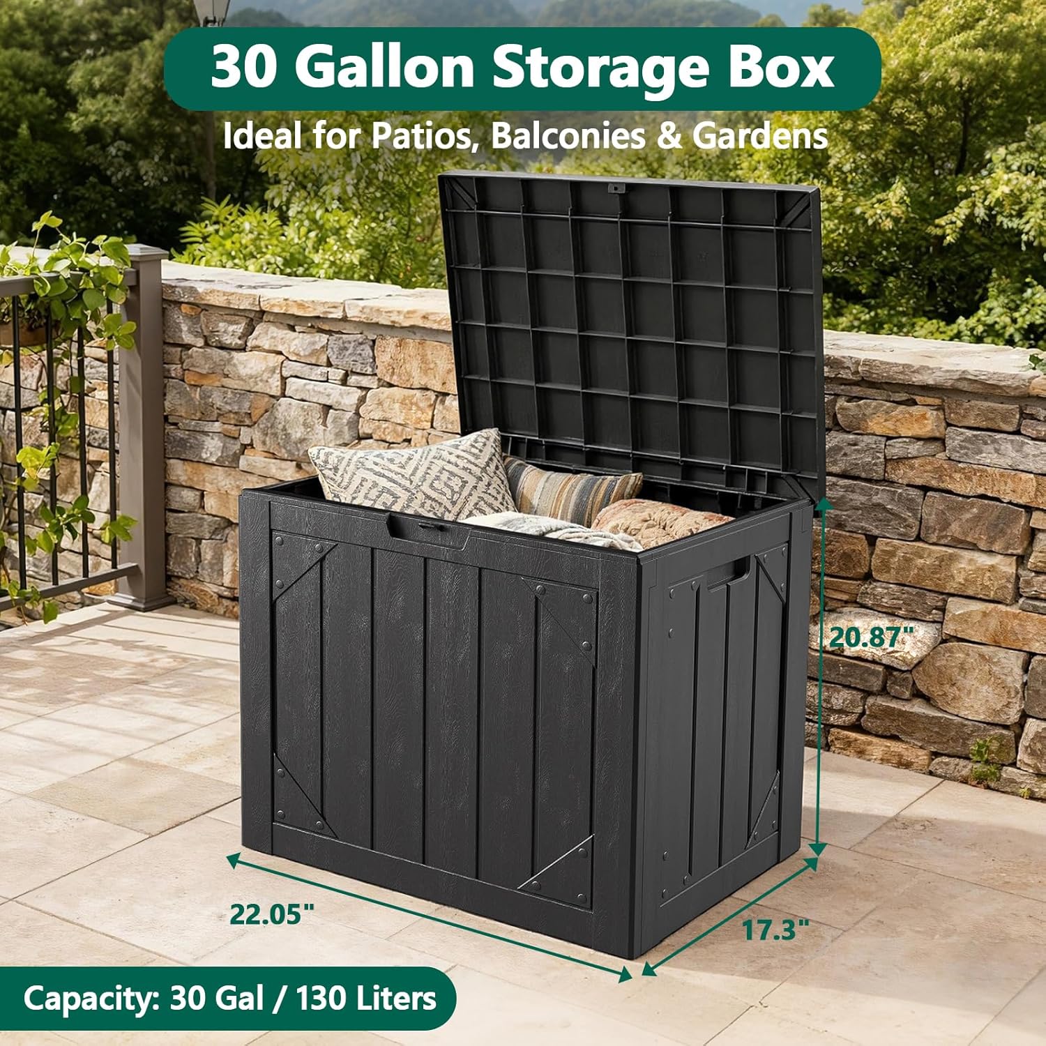 30 Gallon Outdoor Storage Box  - Garden Storage Box recension och pris