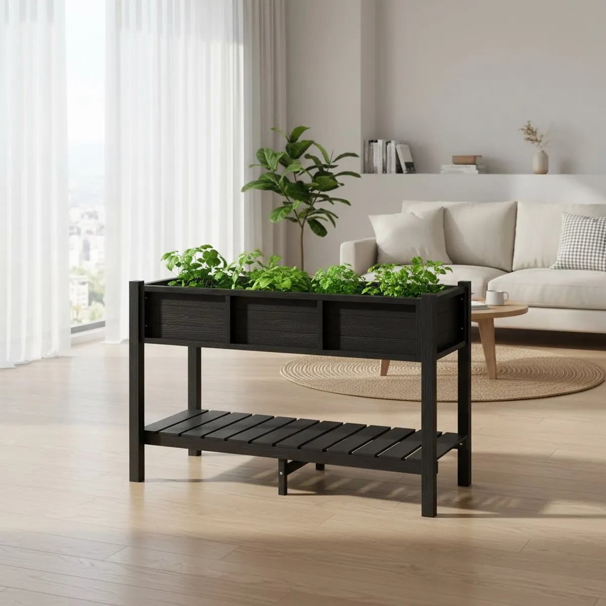 Elevated Planter Box Large Bla - Garden Storage Box recension och pris