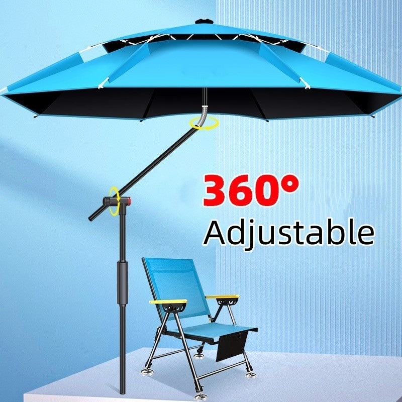 2.0-2.6M Blue Fishing Umbrella - Parasol Umbrella Large recension och pris