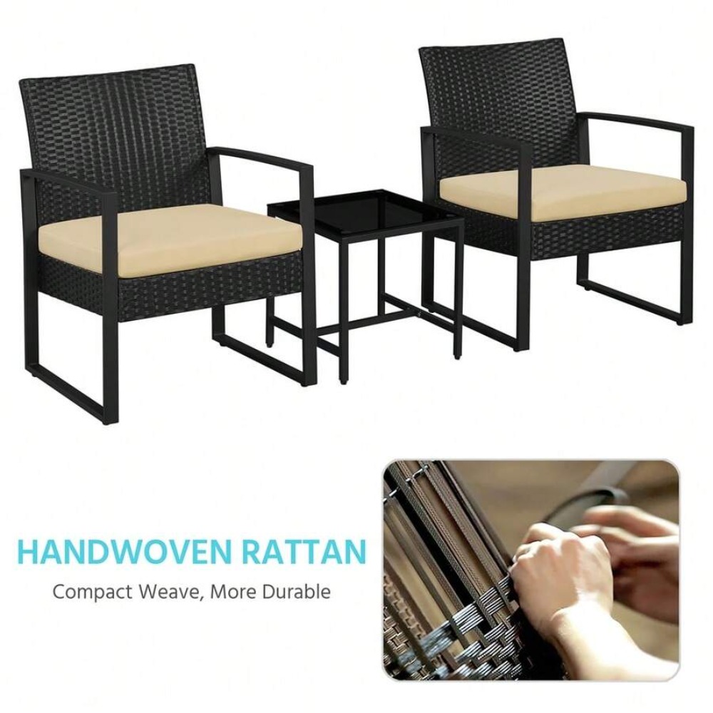3 Piece Outdoor Wicker Furnitu - Outdoor Furniture Design recension och pris