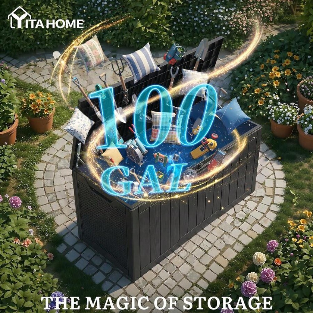 100 Gallon Large Outdoor Deck  - Garden Storage Box recension och pris