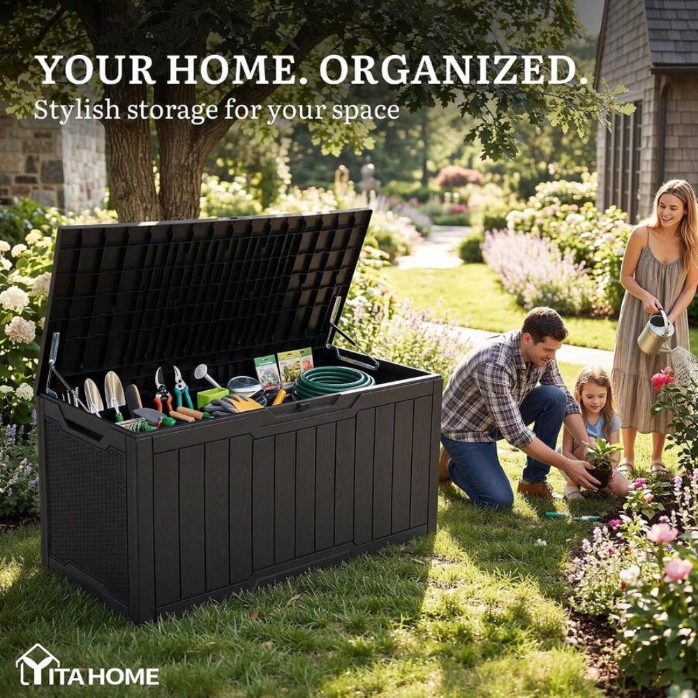 100 Gallon Large Outdoor Deck  - Garden Storage Box recension och pris