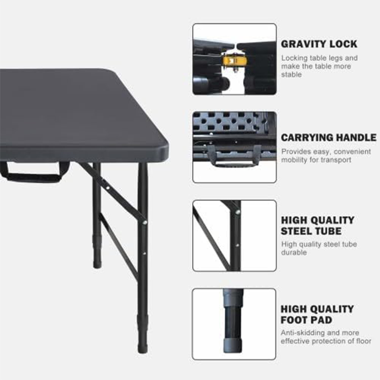 Folding Table 4ft Height Adjus - Outdoor Furniture Usa recension och pris