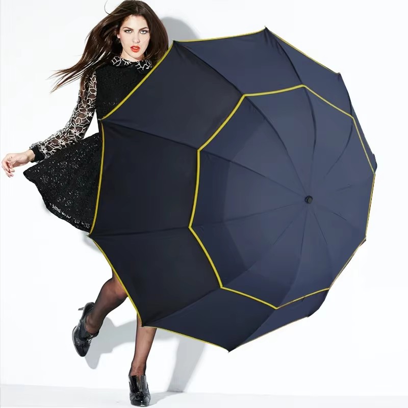 Double Strong Wind Resistant U - Parasol Umbrella Large recension och pris