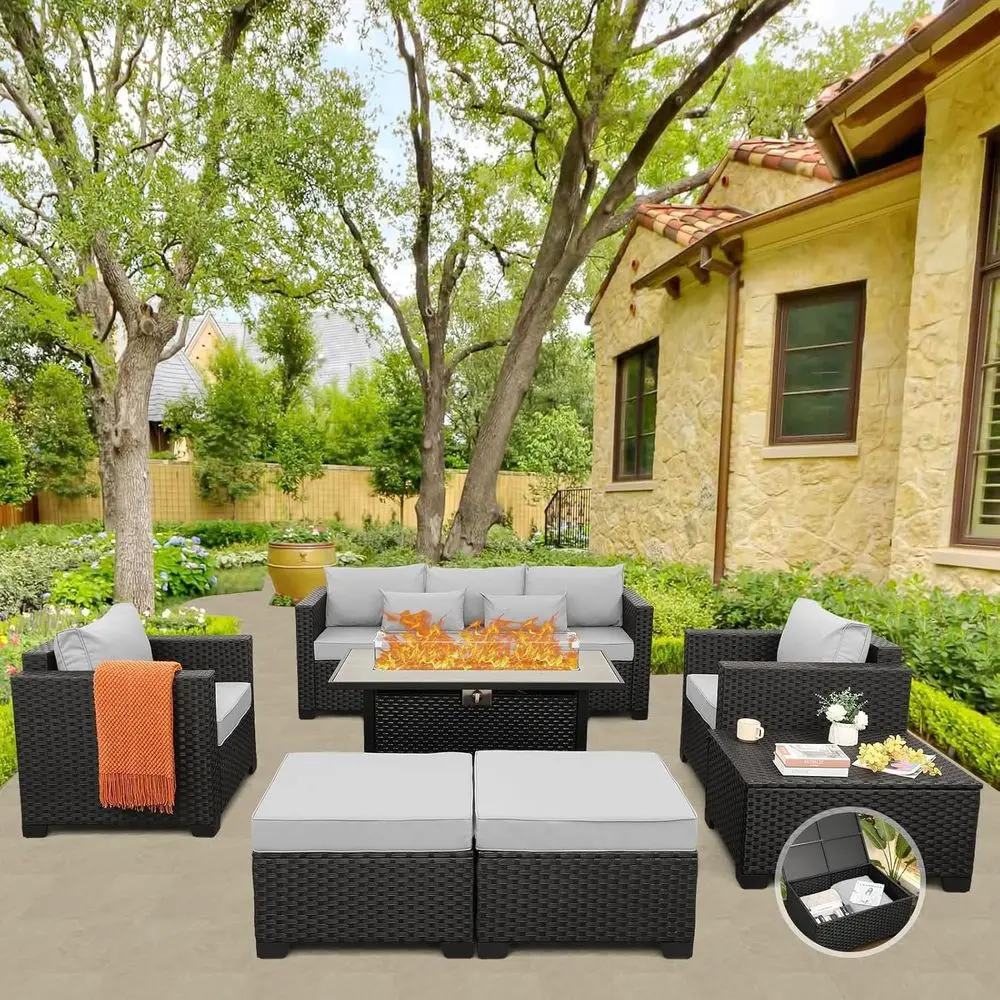 45 Outdoor Patio Furniture Set - Outdoor Furniture Grey recension och pris