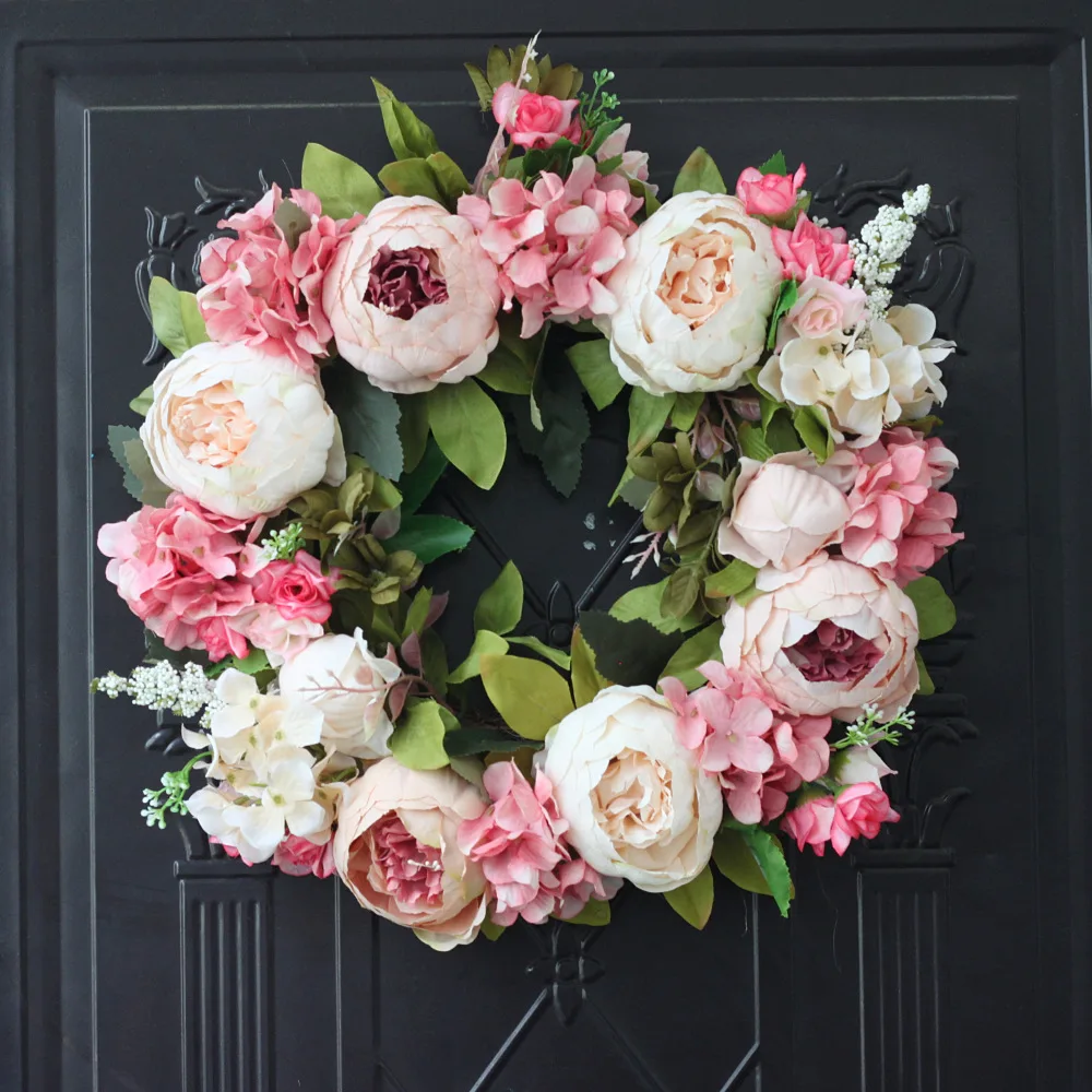 Artificial Peony Wreath Garlan - Outdoor Furniture Cafe recension och pris