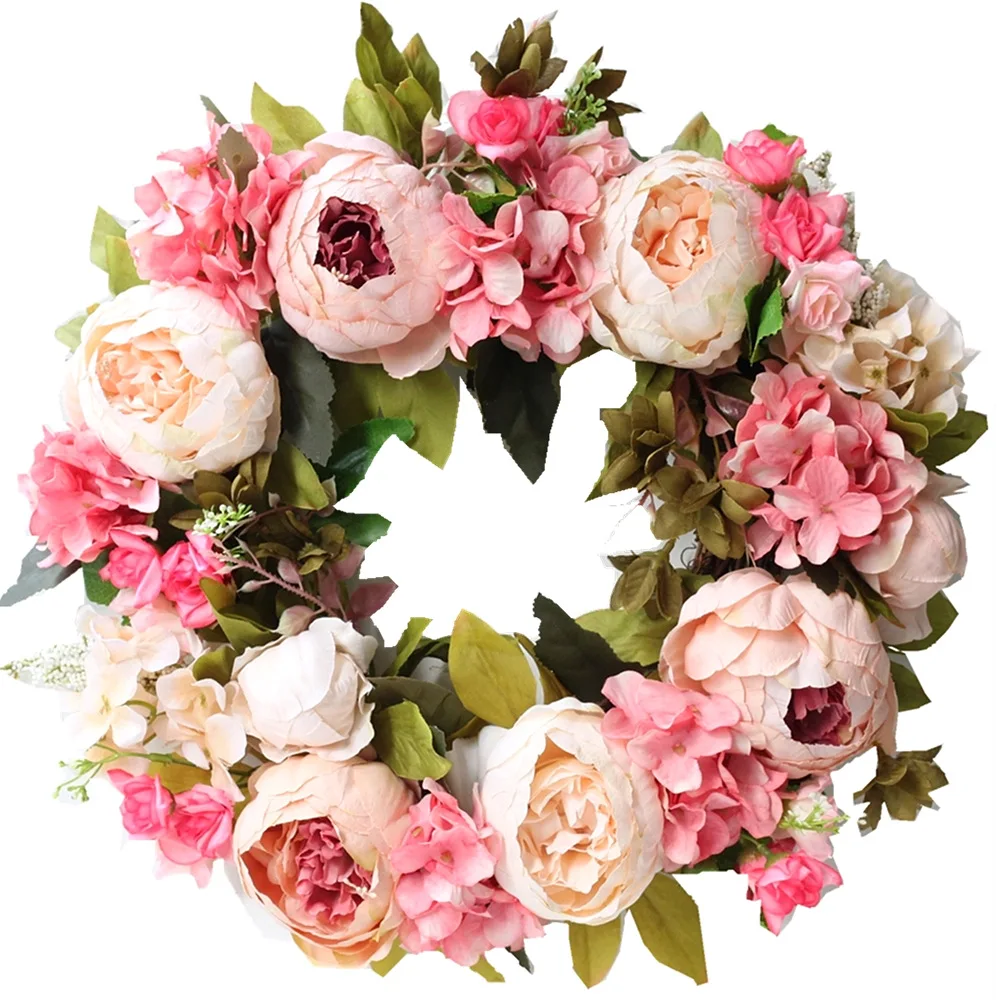 Artificial Peony Wreath Garlan - Outdoor Furniture Cafe recension och pris