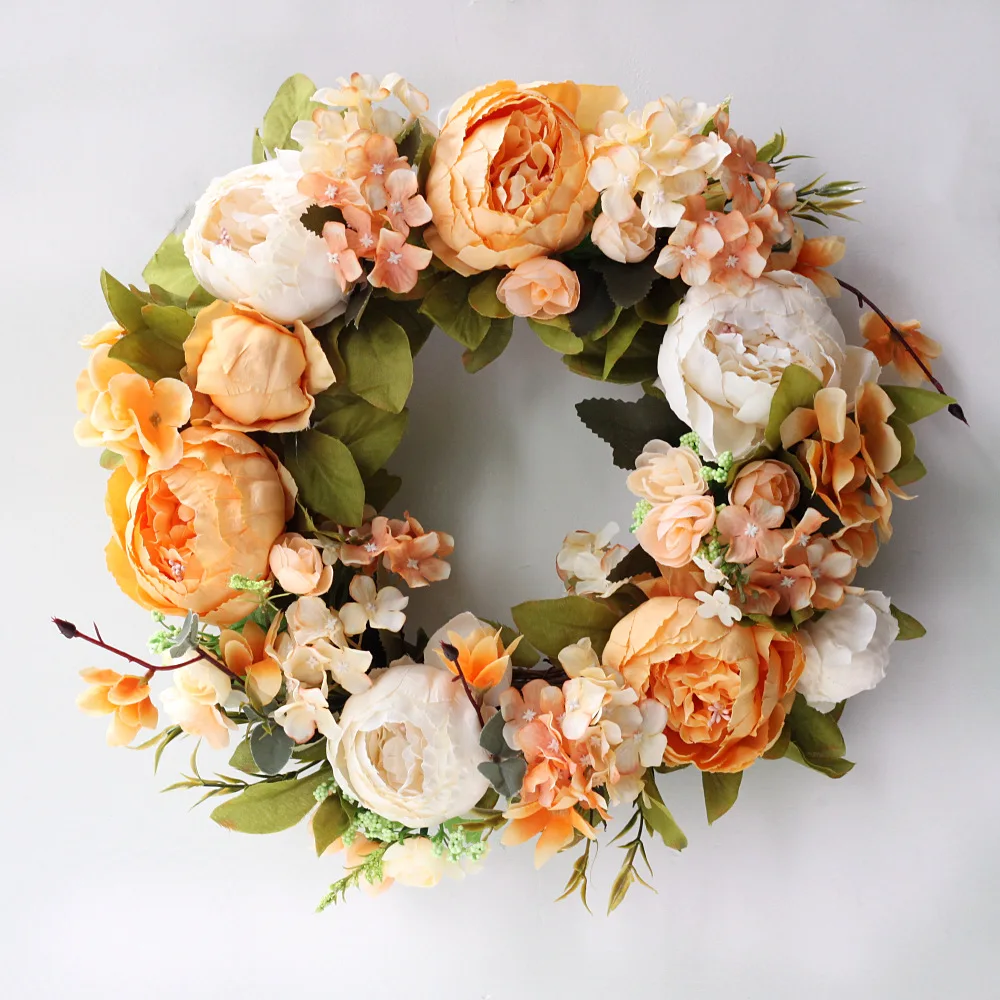 Artificial Peony Wreath Garlan - Outdoor Furniture Cafe recension och pris
