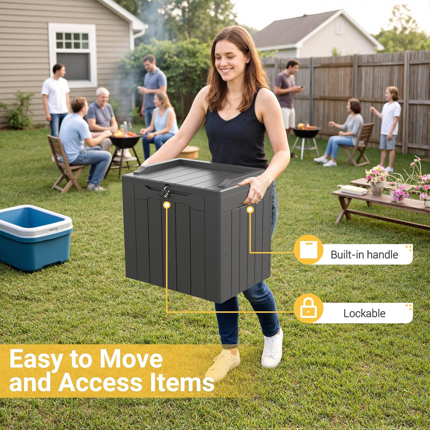 31 Gallon Outdoor Storage Box  - Garden Storage Box recension och pris
