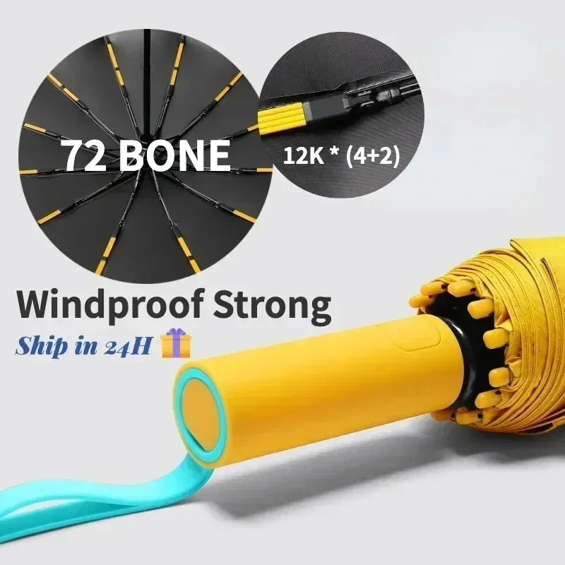 Super Strong Windproof Automat - Parasol Umbrella Large recension och pris