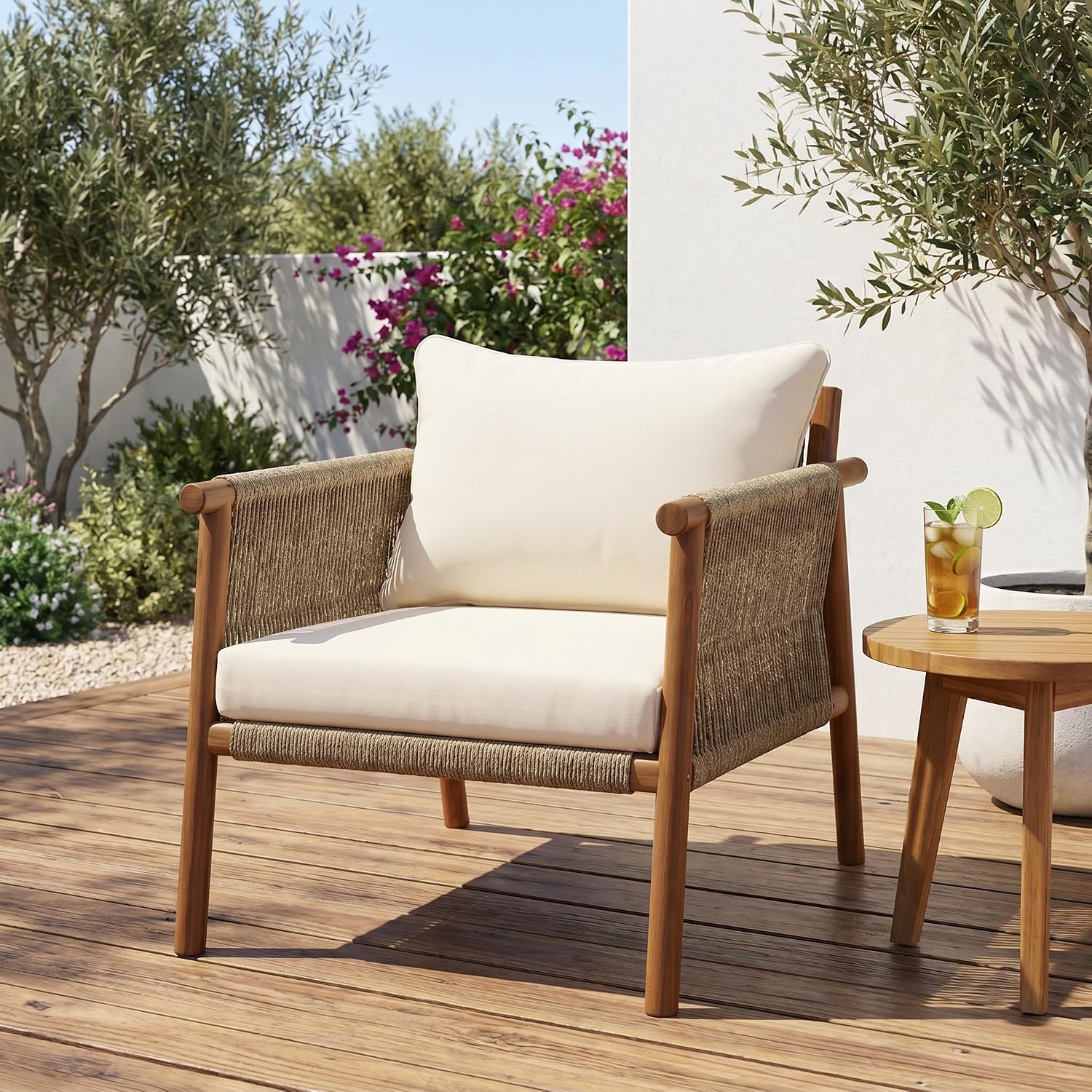 Outdoor Solid Wood Armchair Ro - Deck Chair Lounger recension och pris