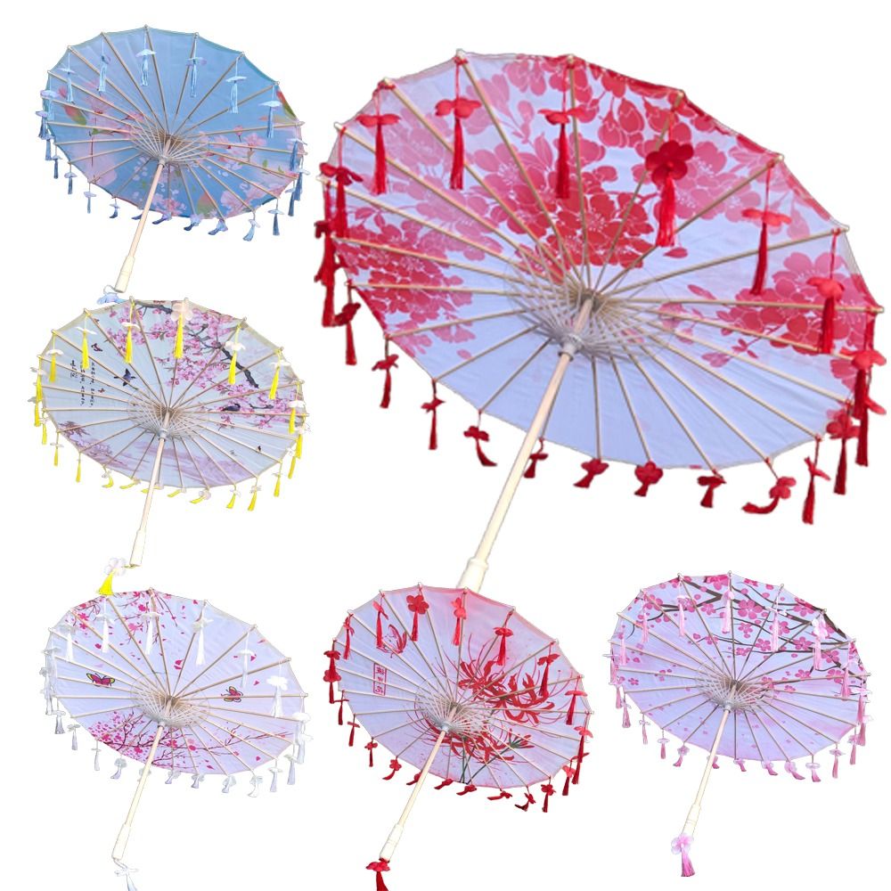 Chinese Japanese Art Silk Para - Parasol Umbrella Large recension och pris